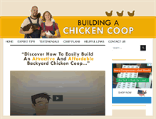 Tablet Screenshot of buildingachickencoop.com